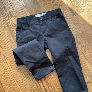 Boys skinny twill chino -black. Old Navy. Size 6R.